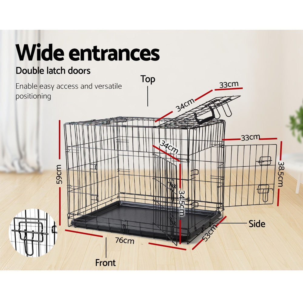 i.Pet 36" Dog Cage Crate Kennel 3 Doors - Pet And Farm