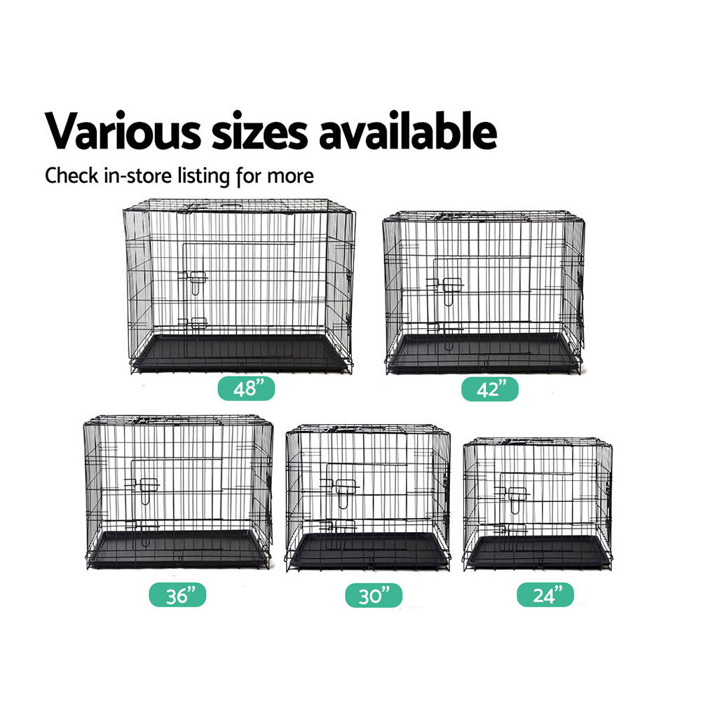 i.Pet 42inch Pet Cage - Black - Pet And Farm