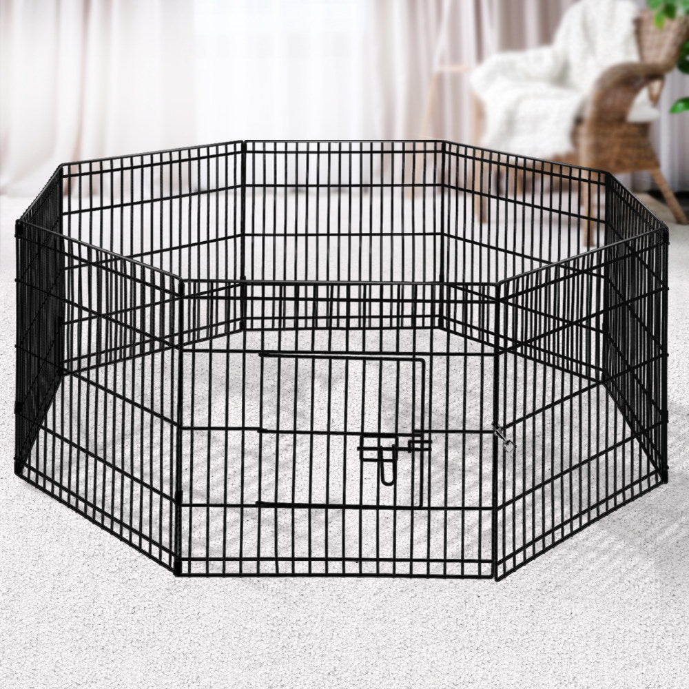 i.Pet 24" 8 Panel Pet Dog Playpen Puppy Exercise Cage Enclosure Play Pen Fence - Pet And Farm