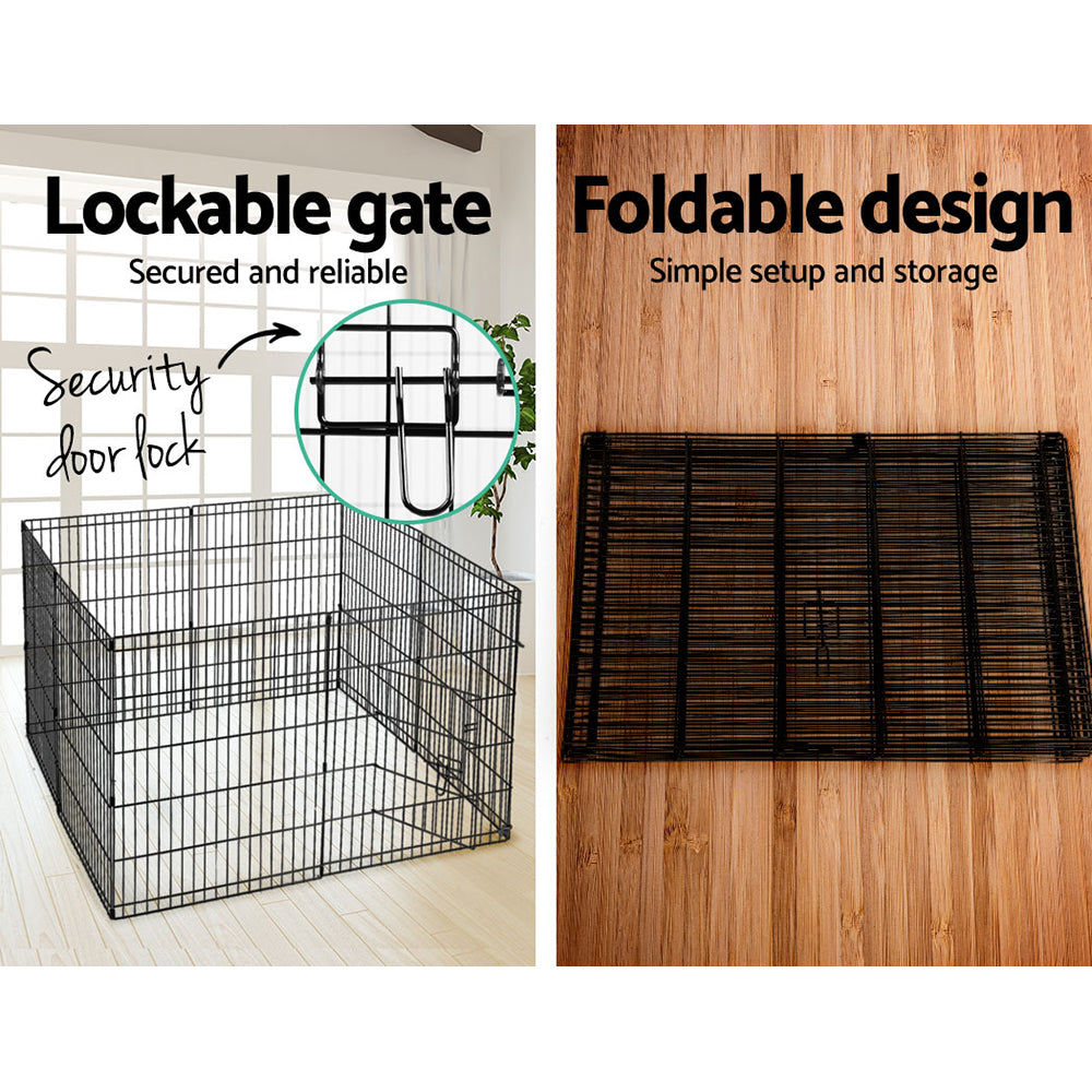 i.Pet 30" 8 Panel Pet Dog Playpen Puppy Exercise Cage Enclosure Play Pen Fence - Pet And Farm