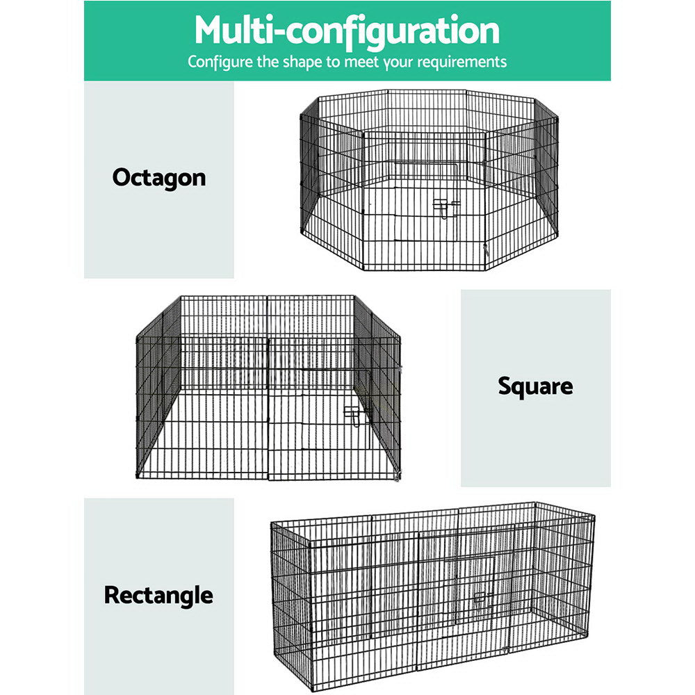 i.Pet 2X30" 8 Panel Pet Dog Playpen Puppy Exercise Cage Enclosure Fence Play Pen - Pet And Farm