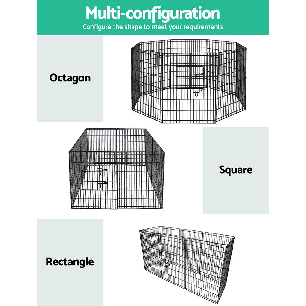i.Pet 36" 8 Panel Pet Dog Playpen Puppy Exercise Cage Enclosure Play Pen Fence - Pet And Farm