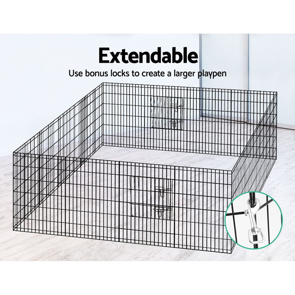 i.Pet 2X36" 8 Panel Pet Dog Playpen Puppy Exercise Cage Enclosure Fence Play Pen - Pet And Farm