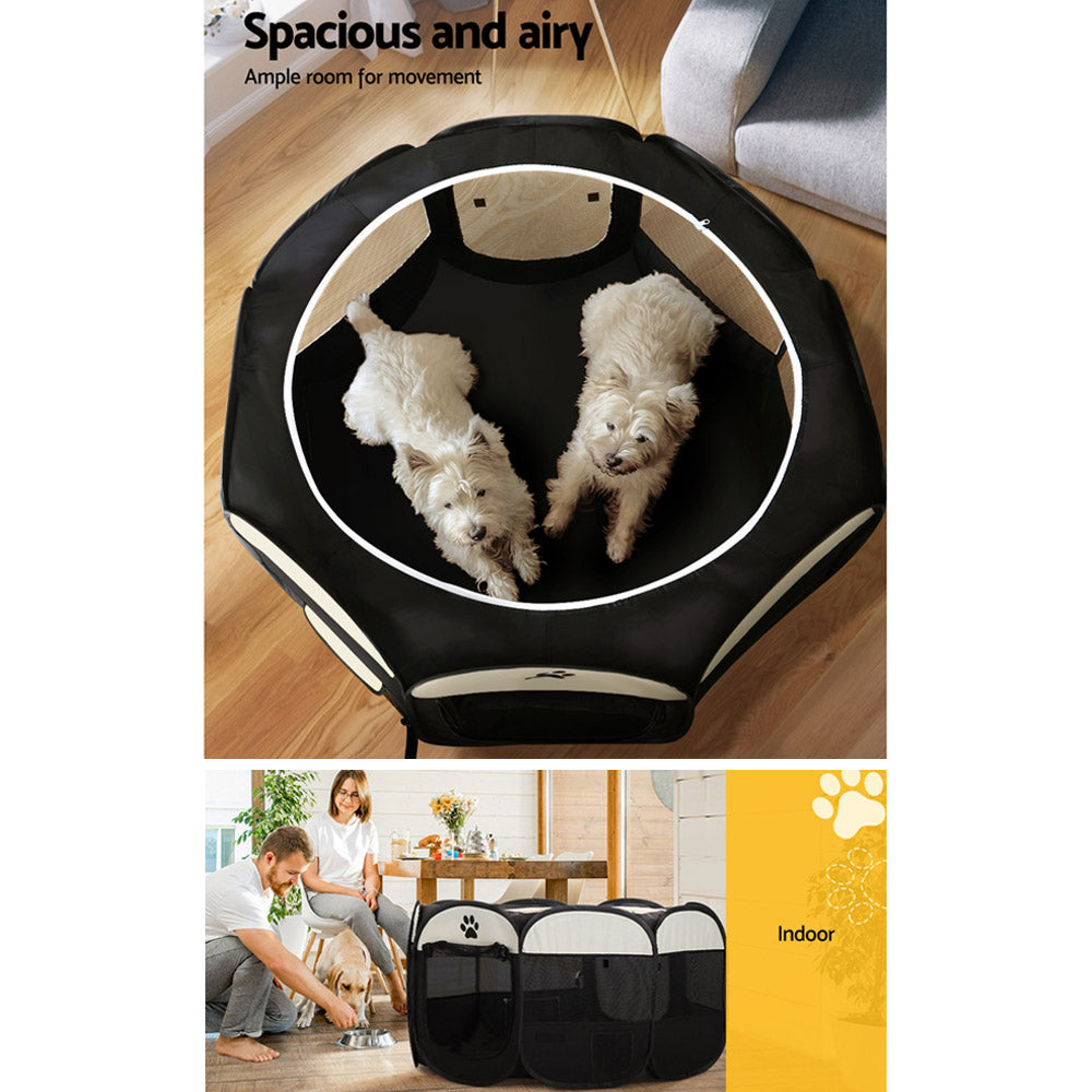 i.Pet Dog Playpen Pet Playpen Enclosure Crate 8 Panel Play Pen Tent Bag Puppy Fence 2XL - Pet And Farm