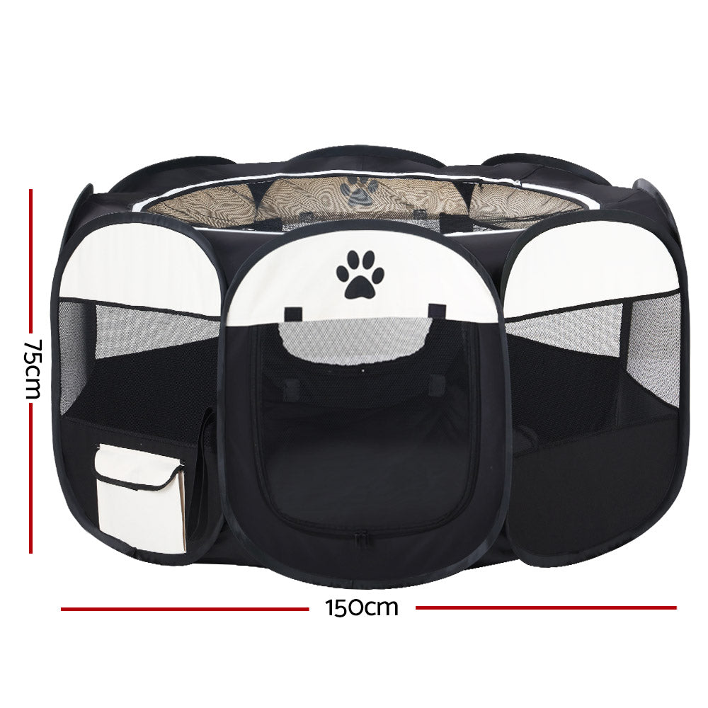 i.Pet Dog Playpen Pet Playpen Enclosure Crate 8 Panel Play Pen Tent Bag Fence Puppy 3XL - Pet And Farm