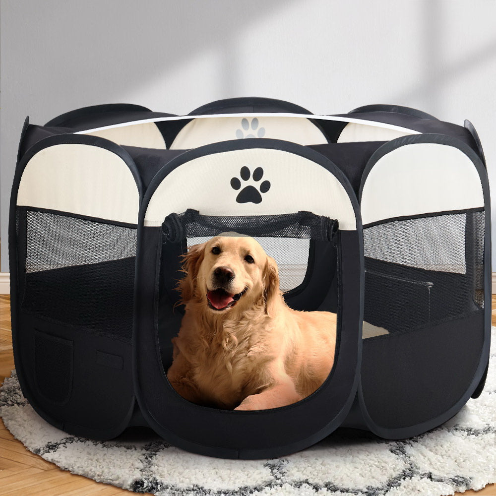 i.Pet Dog Playpen Pet Playpen Enclosure Crate 8 Panel Play Pen Tent Bag Fence Puppy 3XL - Pet And Farm