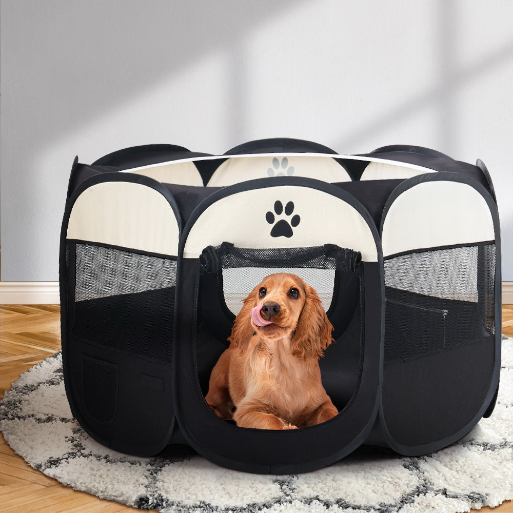 i.Pet Dog Playpen Pet Playpen Enclosure Crate 8 Panel Play Pen Tent Bag Fence Puppy XL - Pet And Farm