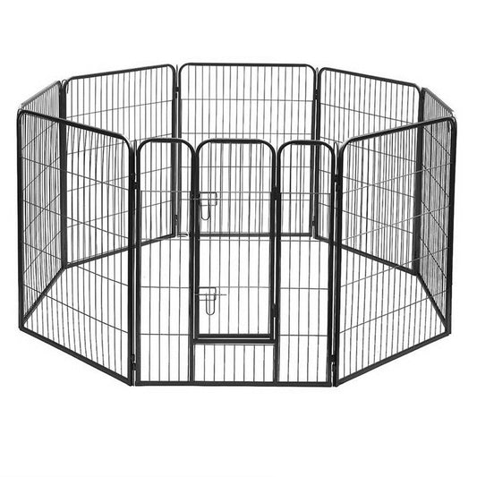 i.Pet 8 Panel Pet Dog Playpen Puppy Exercise Cage Enclosure Fence Play Pen 80x100cm - Pet And Farm