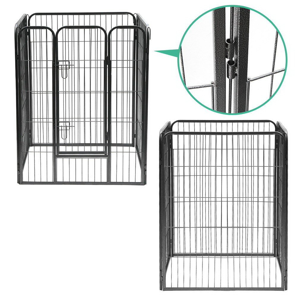 i.Pet 8 Panel Pet Dog Playpen Puppy Exercise Cage Enclosure Fence Play Pen 80x100cm - Pet And Farm