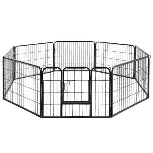 i.Pet 8 Panel Pet Dog Playpen Puppy Exercise Cage Enclosure Fence Play Pen 80x60cm - Pet And Farm