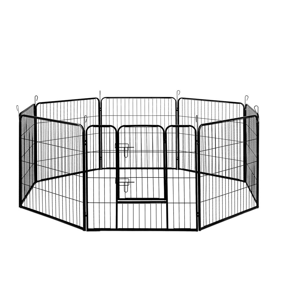i.Pet 8 Panel Pet Dog Playpen Puppy Exercise Cage Enclosure Fence Play Pen 80x80cm - Pet And Farm