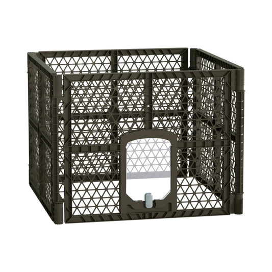 i.Pet Pet Dog Playpen Enclosure 4 Panel Fence Puppy Cage Plastic Play Pen Fold - Pet And Farm