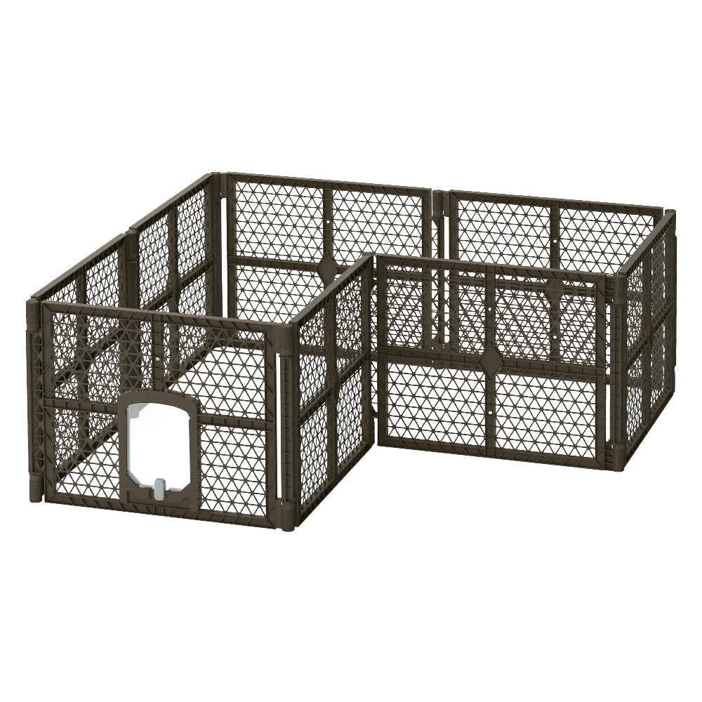i.Pet Pet Dog Playpen Enclosure 8 Panel Fence Puppy Cage Plastic Play Pen Fold - Pet And Farm