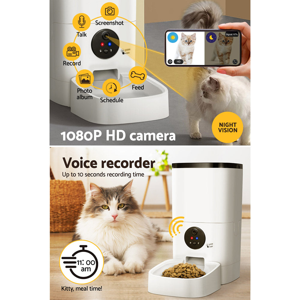 i.Pet Automatic Pet Feeder 6L Auto Camera Dog Cat Smart Video Wifi Food App Hd - Pet And Farm