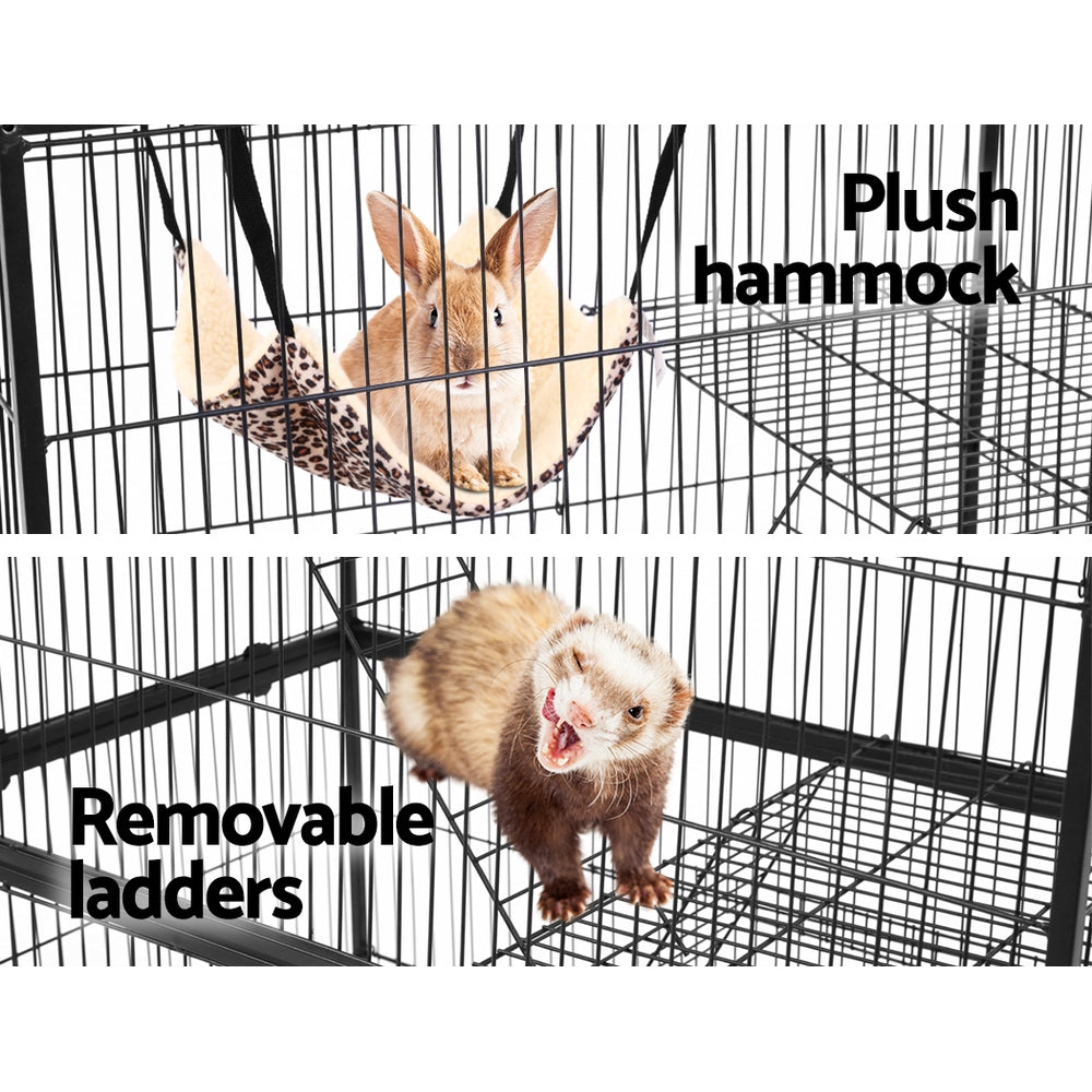 i.Pet 4 Level Rabbit Cage Bird Ferret Parrot Aviary Cat Hamster Castor 142cm - Pet And Farm