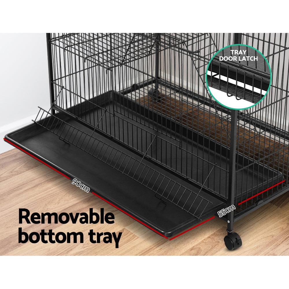 i.Pet 4 Level Rabbit Cage Bird Ferret Parrot Aviary Cat Hamster Castor 142cm - Pet And Farm