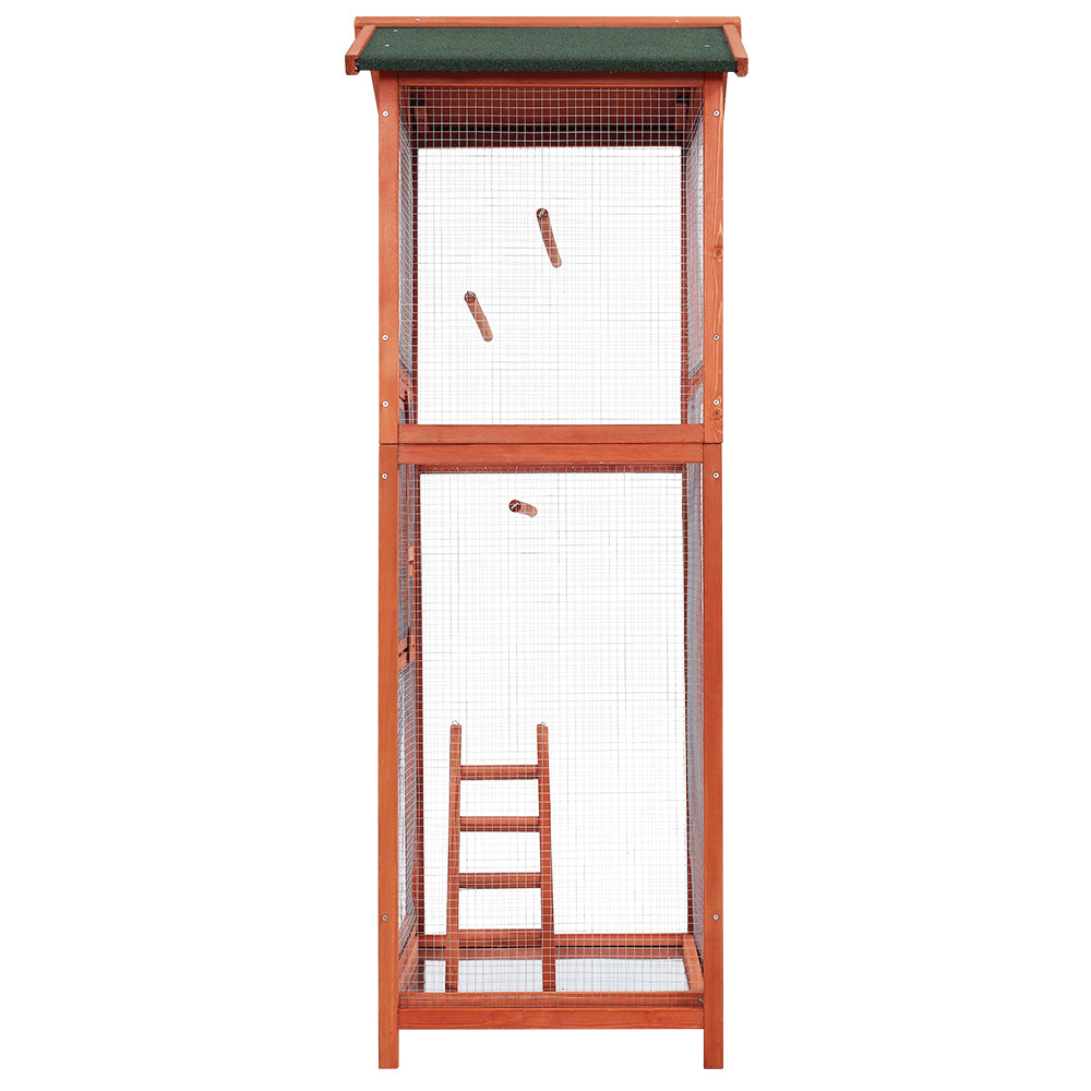 i.Pet Bird Cage Wooden Pet Cages Aviary Large Carrier Travel Canary Cockatoo Parrot XL - Pet And Farm