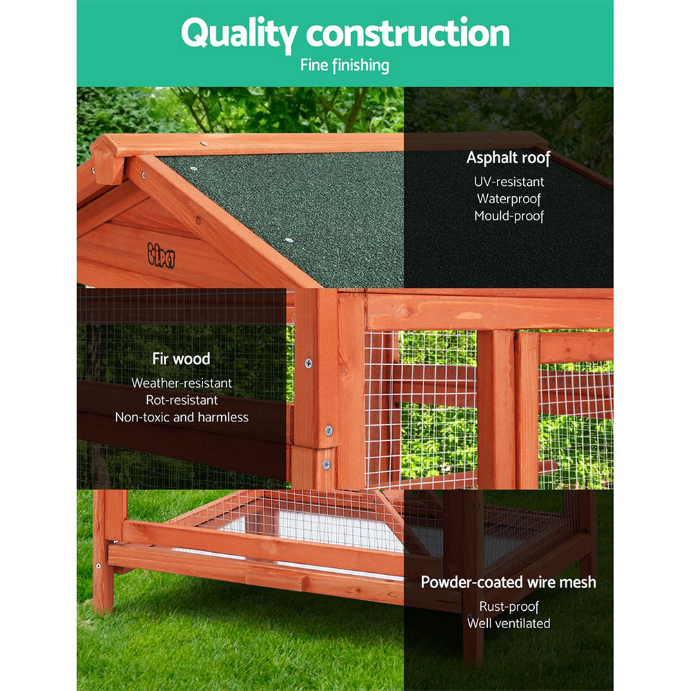 i.Pet Bird Cage Wooden Pet Cages Aviary Large Carrier Travel Canary Cockatoo Parrot XL - Pet And Farm