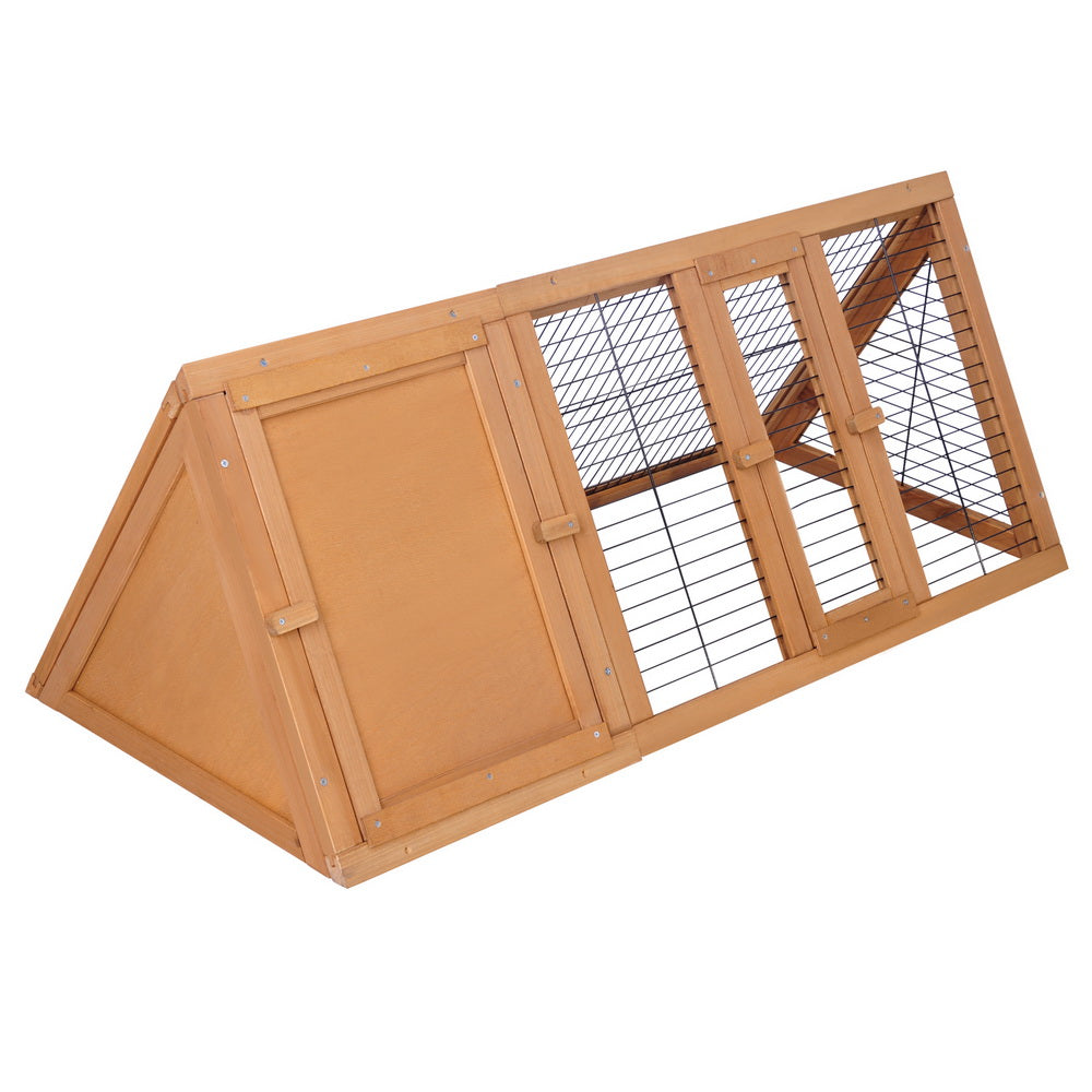 i.Pet Rabbit Hutch Chicken Coop 119cm x 51cm x 44cm Chicken Coop Large Run Wooden Cage Outdoor - Pet And Farm