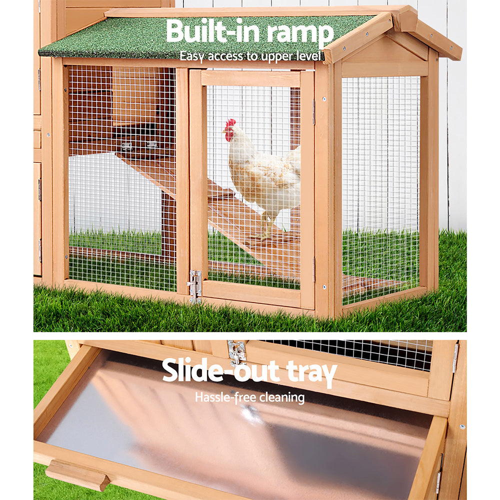 i.Pet 138cm Wide Wooden Pet Coop - Pet And Farm