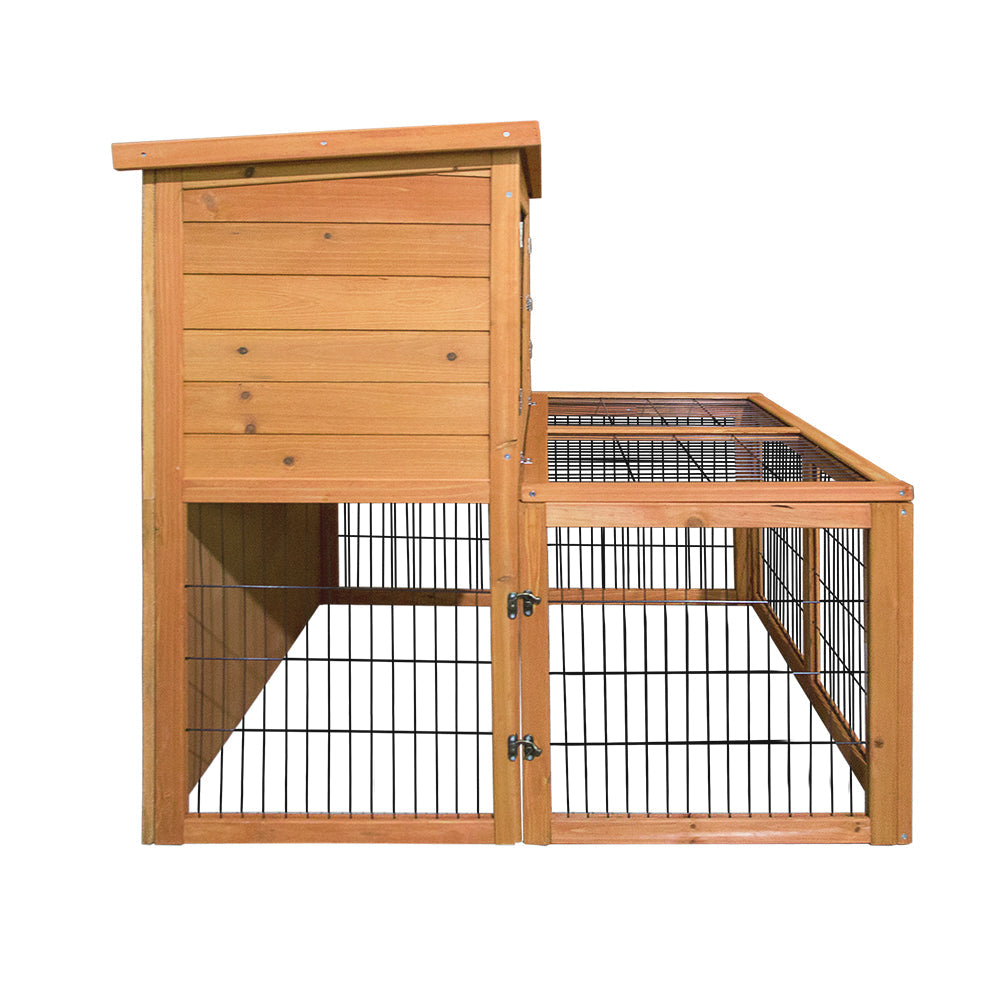 i.Pet Rabbit Hutch Wooden Pet Chicken Coop 100cm Tall - Pet And Farm