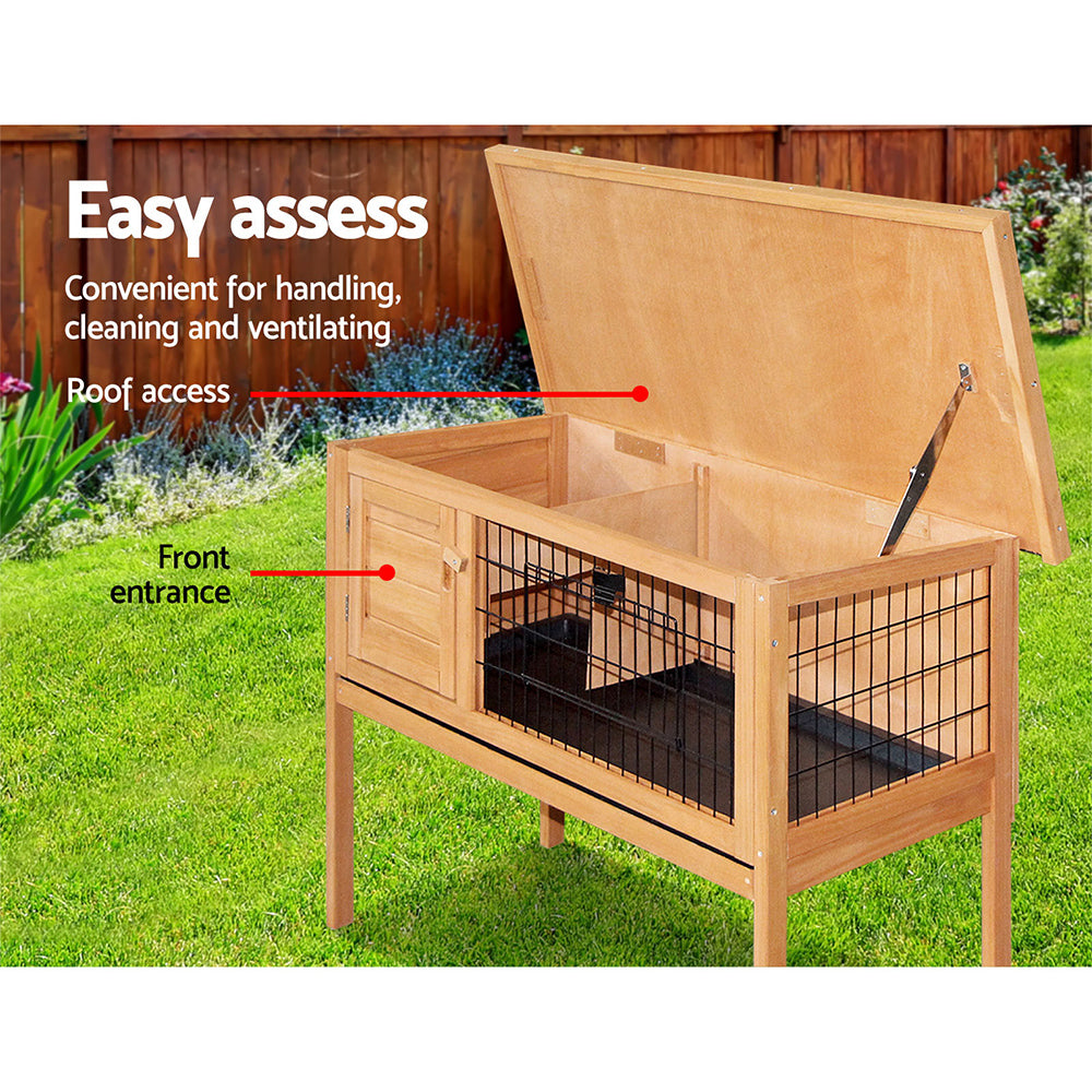 i.Pet 70cm Tall Wooden Pet Coop with Slide out Tray - Pet And Farm