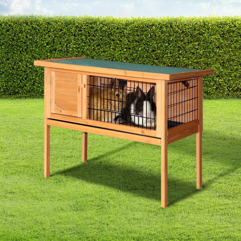 i.Pet 70cm Tall Wooden Pet Coop with Slide out Tray - Pet And Farm