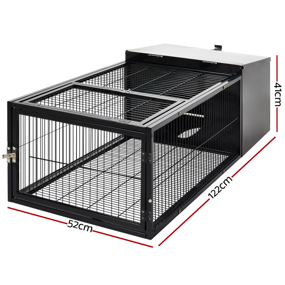 i.Pet Rabbit Cage Hutch Cages Indoor Outdoor Hamster Enclosure Pet Metal Carrier 122CM Length - Pet And Farm
