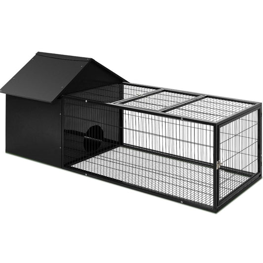 i.Pet Rabbit Cage Hutch 162x60cm Enclosure Metal - Pet And Farm