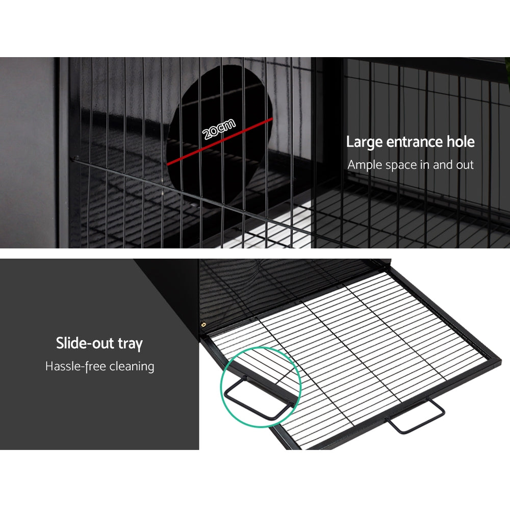 i.Pet Rabbit Cage Hutch Cages Indoor Outdoor Hamster Enclosure Pet Metal Carrier 162CM Length - Pet And Farm