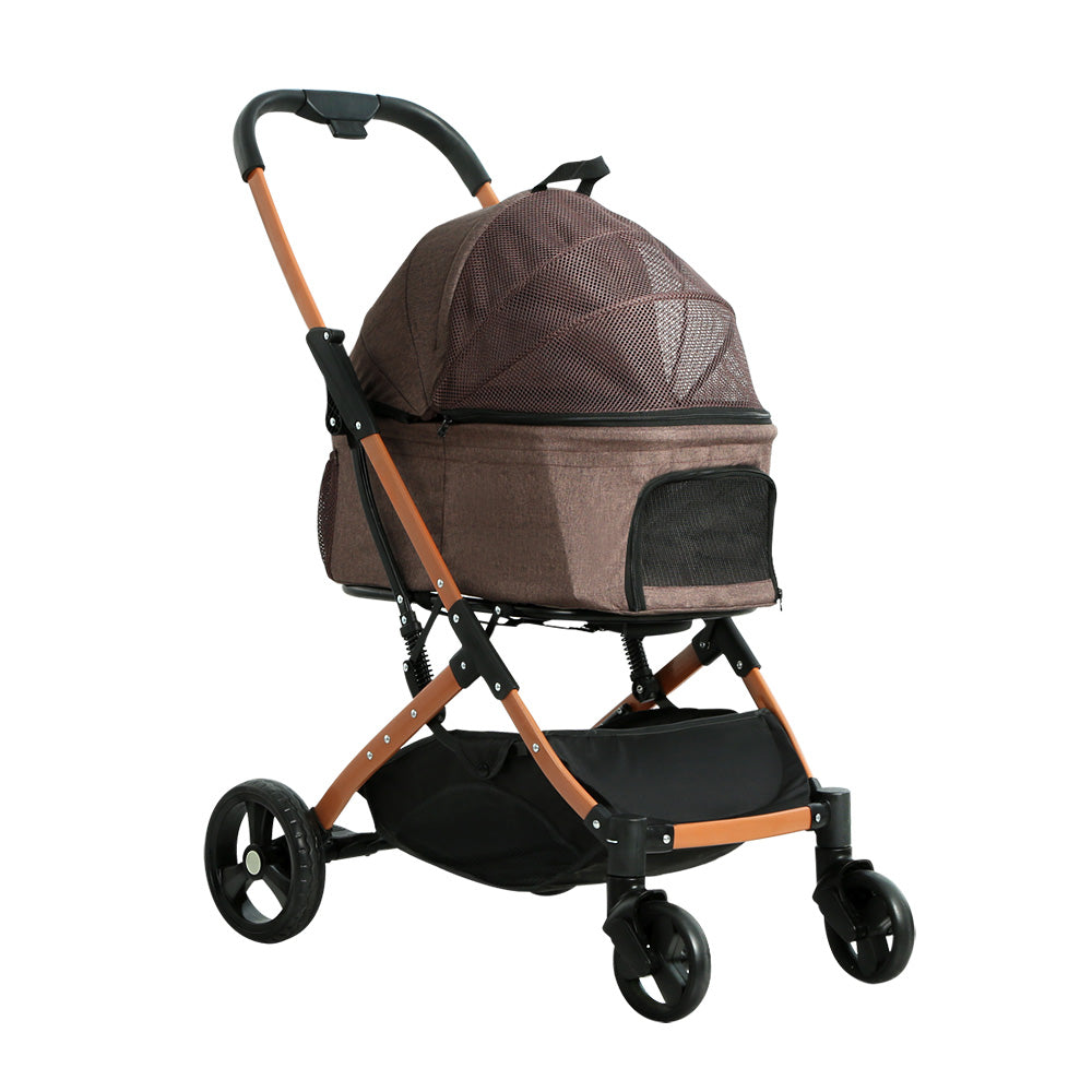 i.Pet Pet Stroller Dog Pram Large Cat Carrier Travel Pushchair Foldable 4 Wheels - Pet And Farm