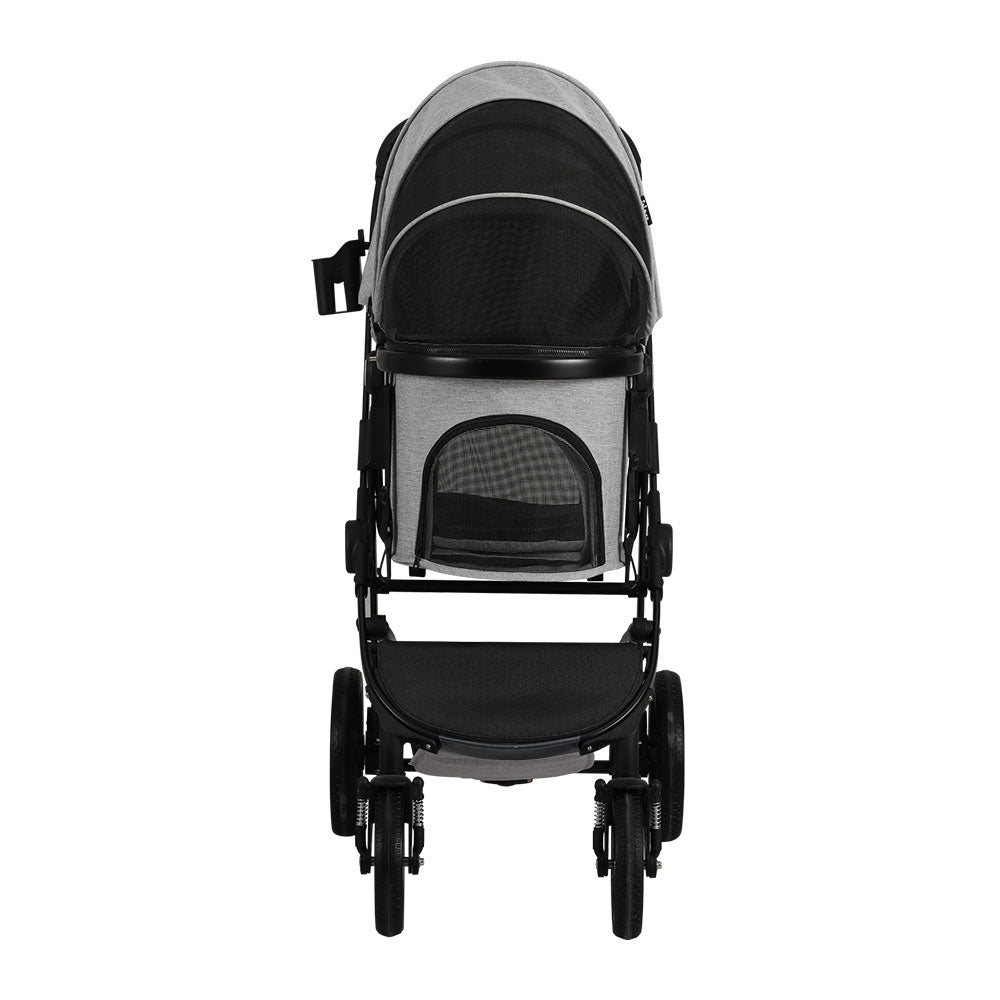 i.Pet Pet Stroller Pram Large Dog Cat Carrier Travel Pushchair Foldable 4 Wheels - Pet And Farm