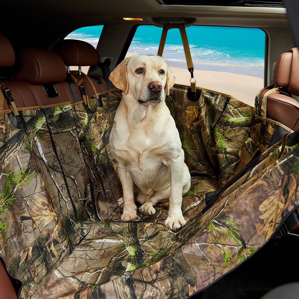 Pet Seat Cover Cat Dog Car Hammock Nonslip Premium Waterproof Zipper Camouflage - Pet And Farm