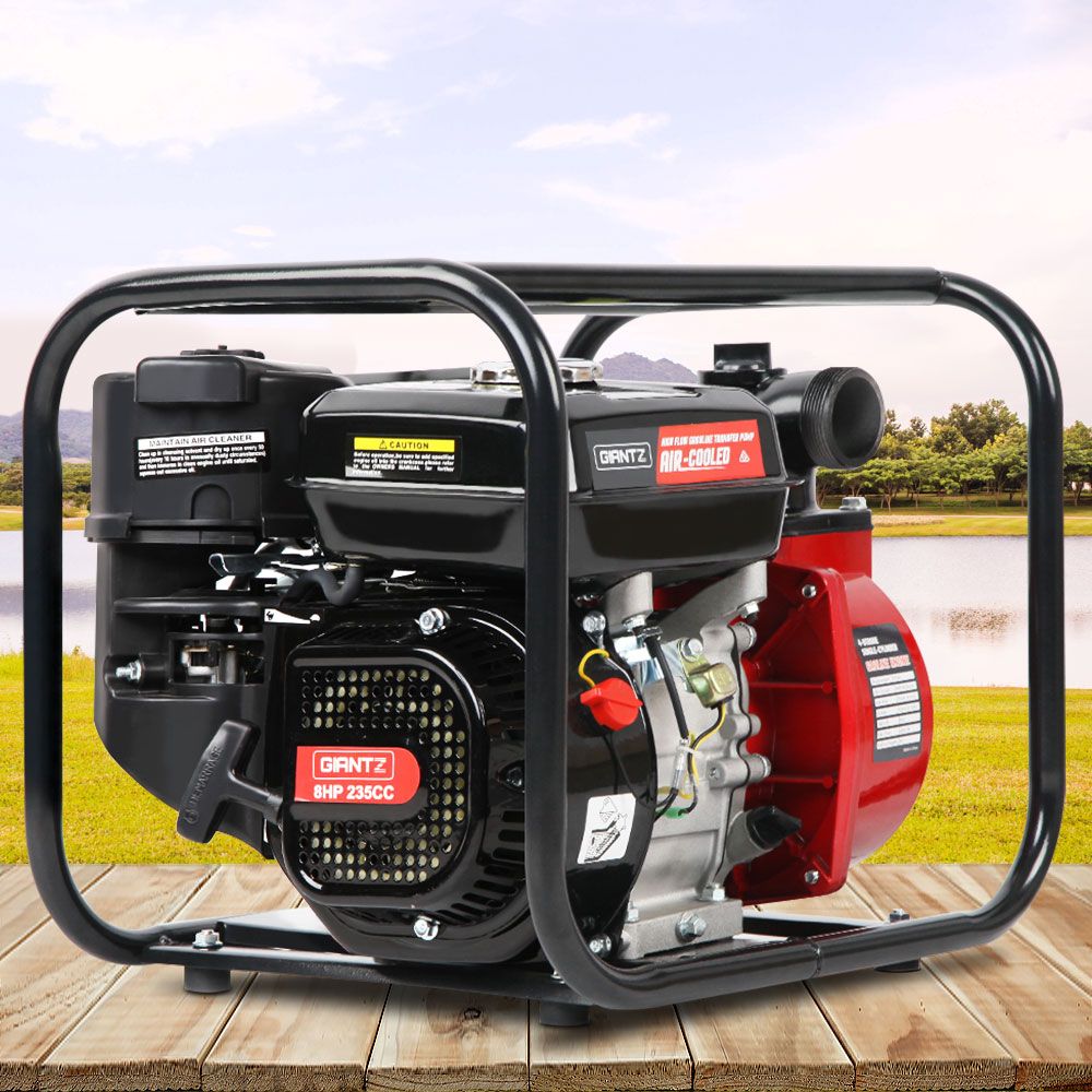 Giantz 2inch High Flow Water Pump - Black & Red - Pet And Farm