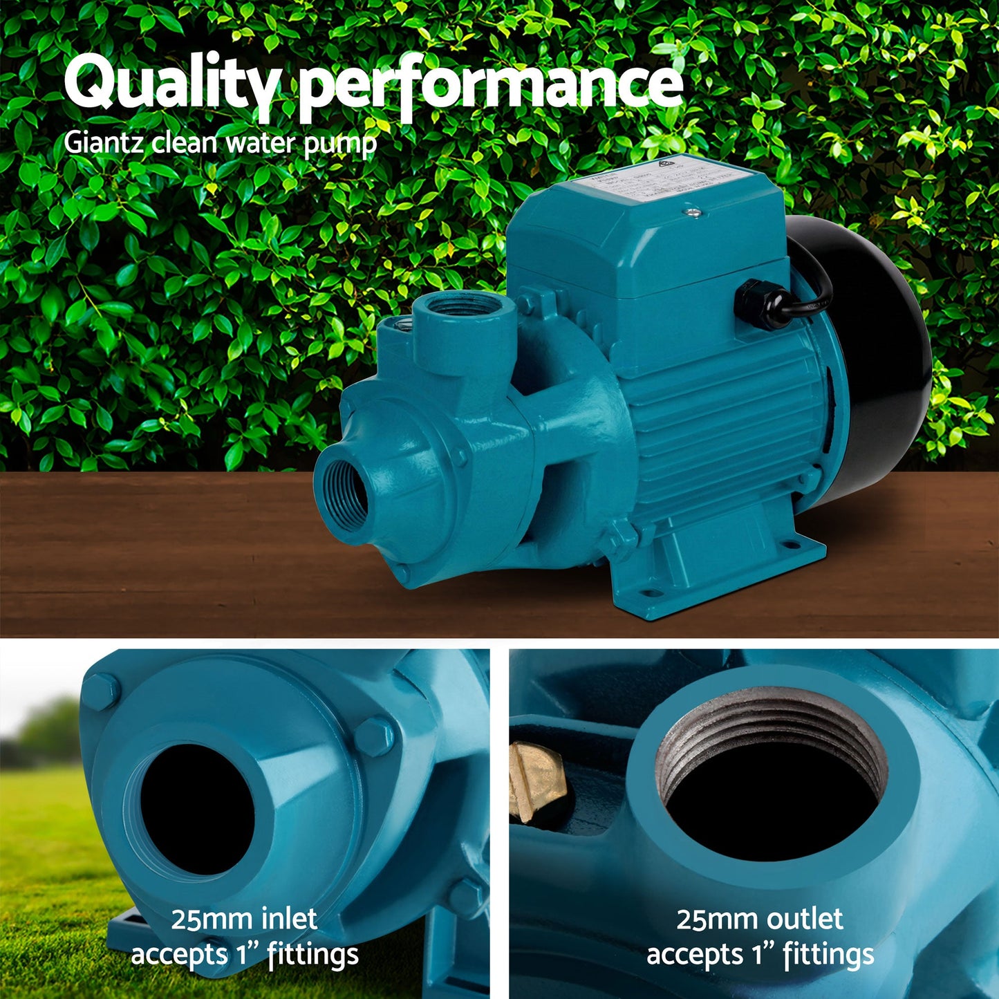 Giantz Peripheral Water Pump Garden Boiler Car Wash Auto Irrigation House QB80