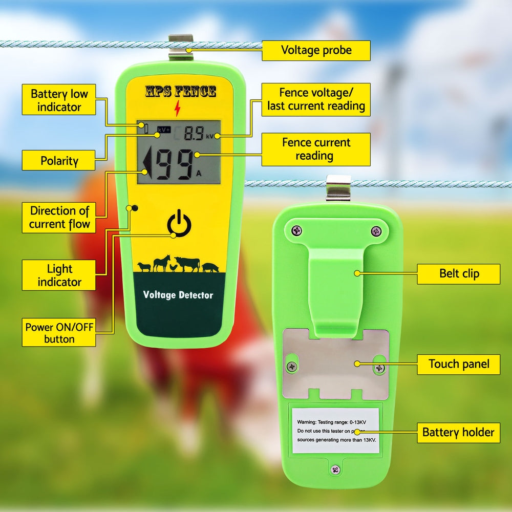 Giantz Digital Electric Fence Tester Fault Finder voltage tester fault 13KV - Pet And Farm