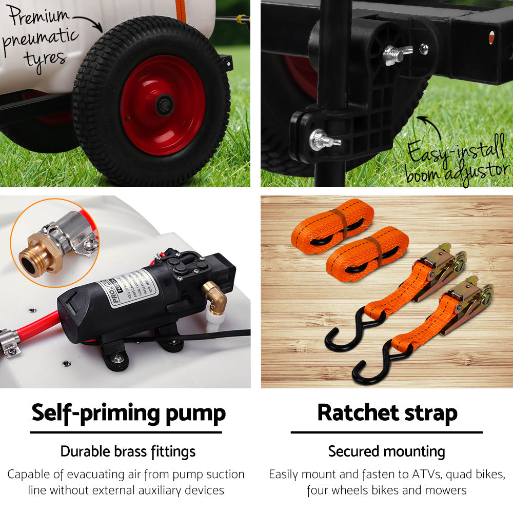 Giantz Weed Sprayer 100L Tank with Trailer - Pet And Farm