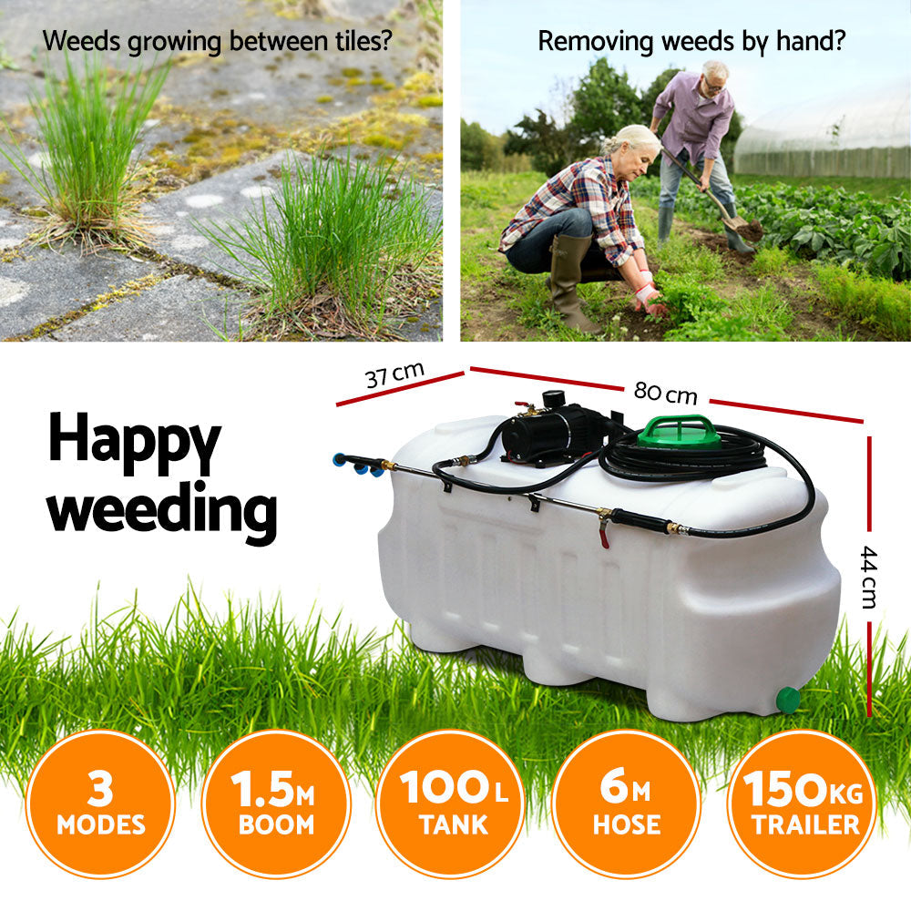 Giantz Weed Sprayer 100L Tank with Trailer - Pet And Farm