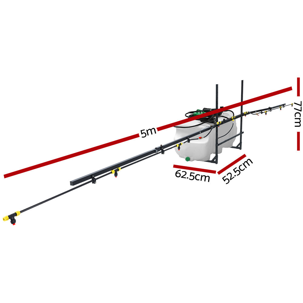 Giantz Weed Sprayer 5M Boom Spot Spray Tank ATV Trailer Tractor 100L - Pet And Farm