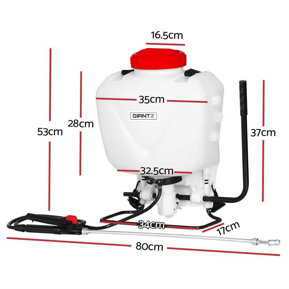 Giantz Weed Sprayer 15L Knapsack Backpack Pesticide Spray Fertiliser Farm Garden - Pet And Farm