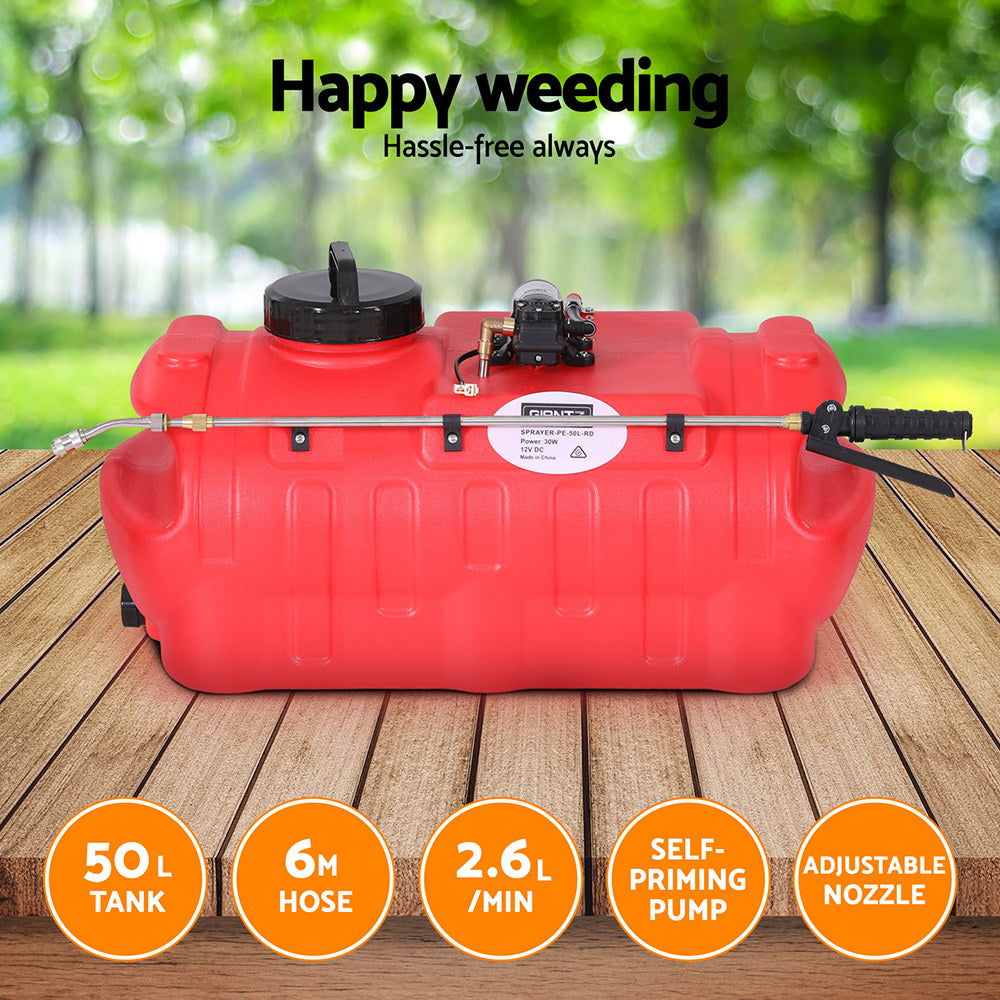 Giantz 50L Weed Sprayer Boom Pump Spot Spray - Pet And Farm