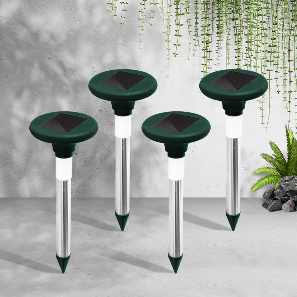 Gardeon 4X Solar LED Snake Repeller Pulse Plus Ultrasonic Pest Rodent Repellent - Pet And Farm