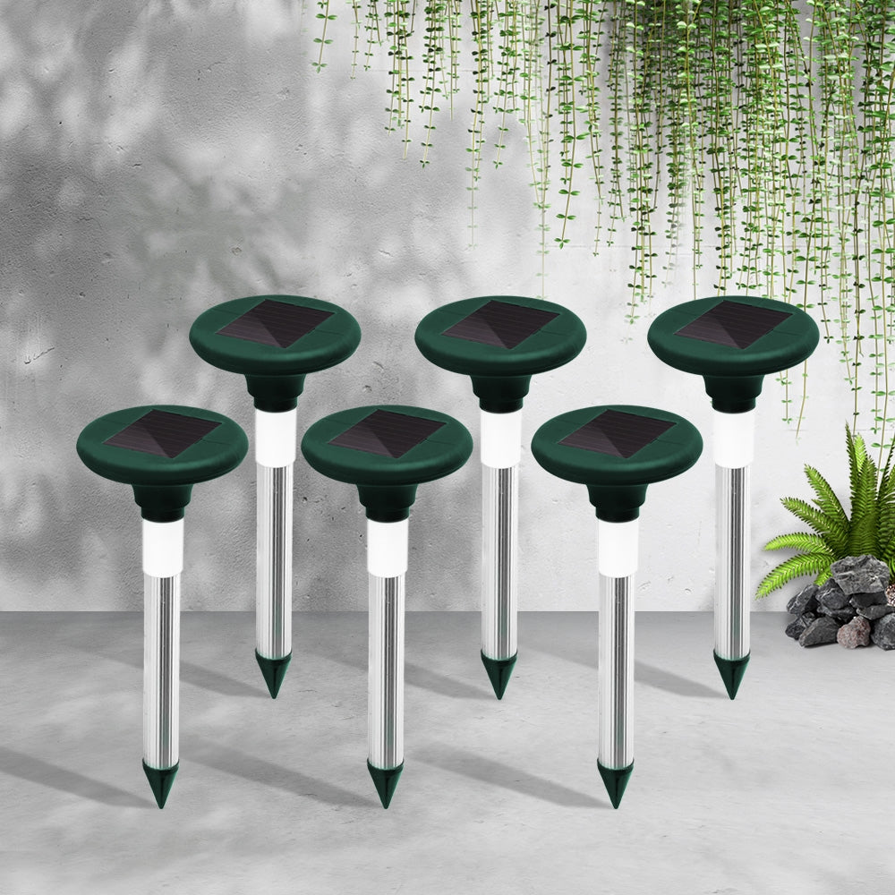 Gardeon 6X LED Solar Snake Repeller Pulse Plus Ultrasonic Pest Rodent Repellent - Pet And Farm