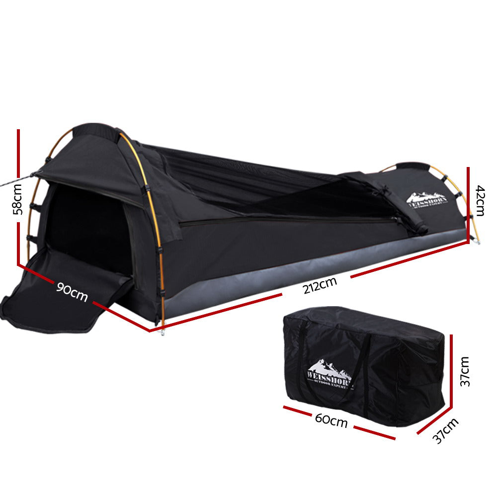 Weisshorn Camping Swags Single Biker Swag Grey Ripstop Canvas - Pet And Farm