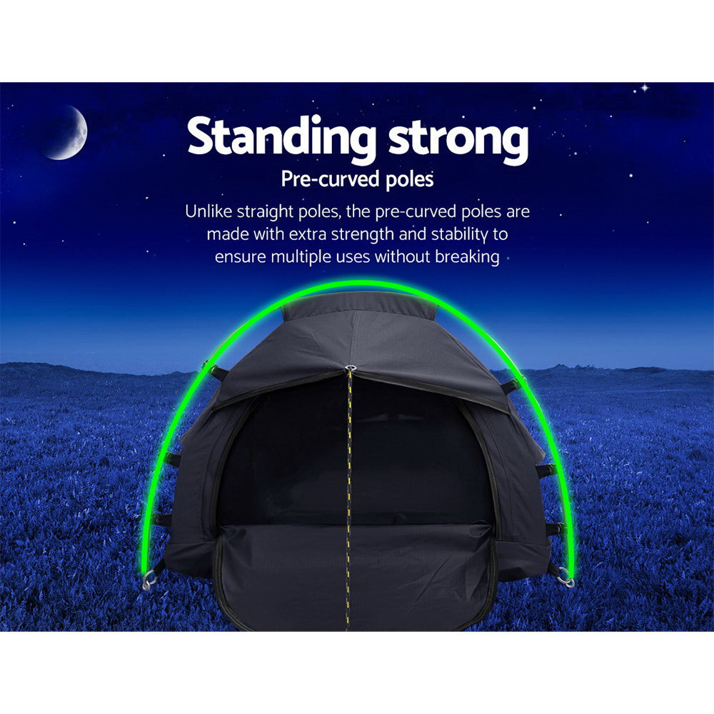 Weisshorn Camping Swags Single Biker Swag Grey Ripstop Canvas - Pet And Farm