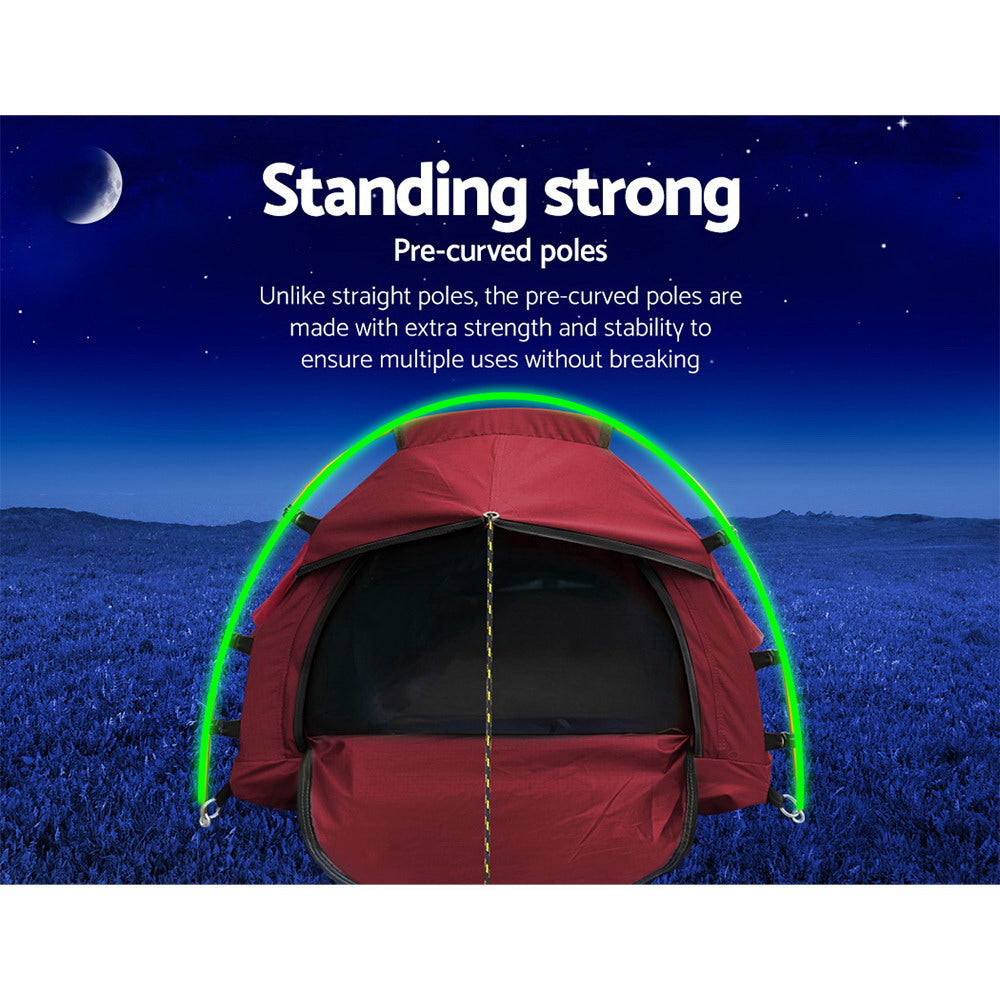 Weisshorn Biker Swag Camping Tent Single Canvas Swags Biking Hiking Beach - Pet And Farm