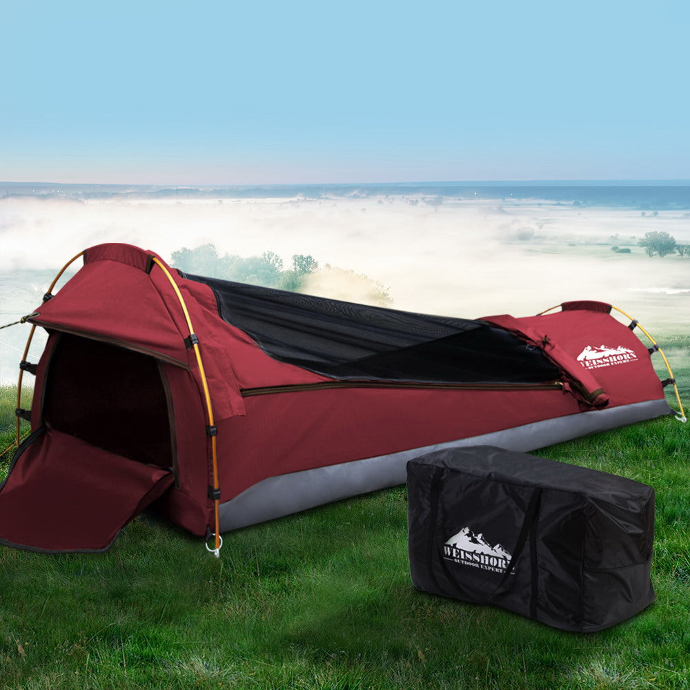 Weisshorn Biker Swag Camping Tent Single Canvas Swags Biking Hiking Beach - Pet And Farm