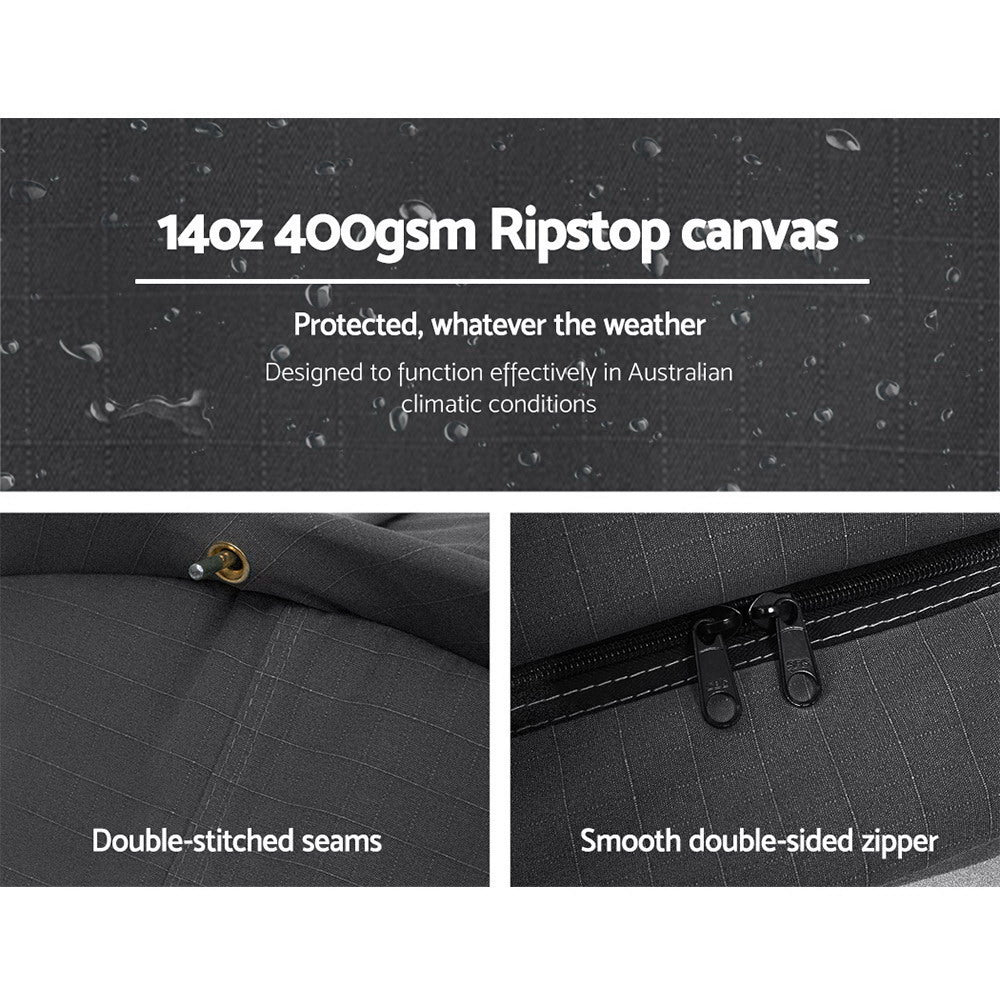 Weisshorn Double Swag Camping Swags Canvas Free Standing Dome Tent Dark Grey - Pet And Farm