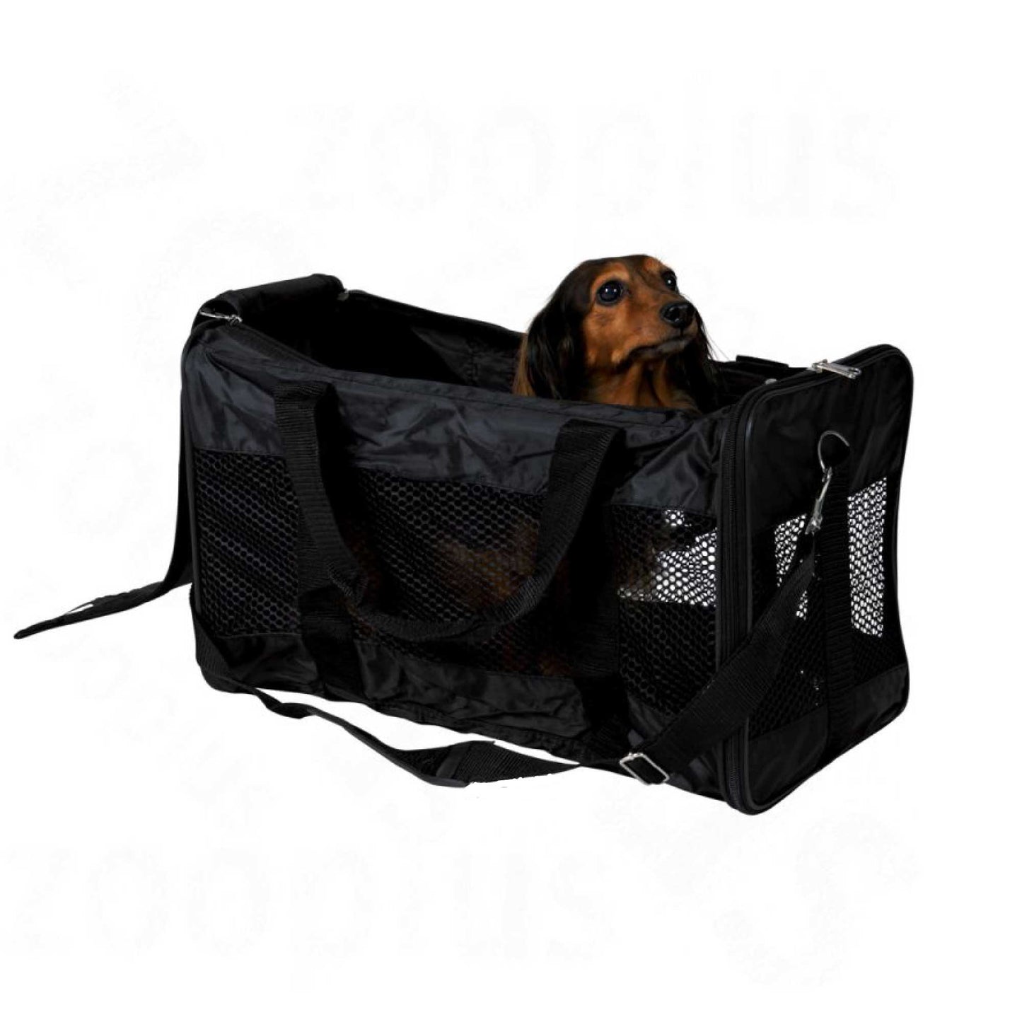 Pet Travel Bag Dog Cat Puppy Portable Foldable Carrier Large Shoulder Black Sac - Pet And Farm