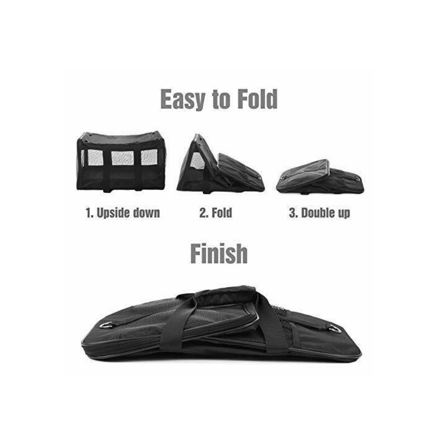 Pet Travel Bag Dog Cat Puppy Portable Foldable Carrier Large Shoulder Black Sac - Pet And Farm